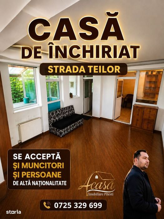 Casă de închiriat Pitești – muncitori/străini, perioade scurte