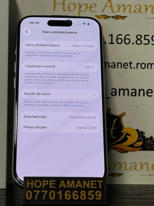 Hope Amanet P10/iPHONE 17 256 GB,Baterie 100% 1 CIC
