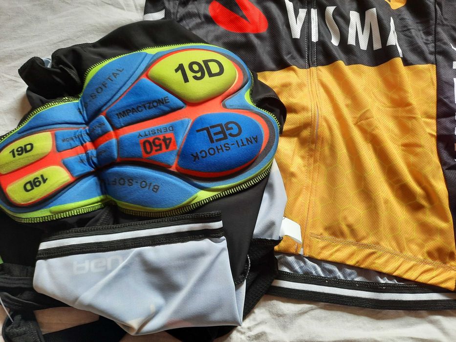 Echipament ciclism Jumbo Visma set pantaloni tricou