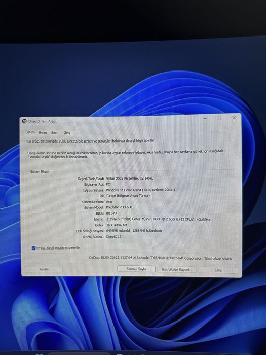 Gaming PC/RTX3070-İntel Core-İ5-11400F
