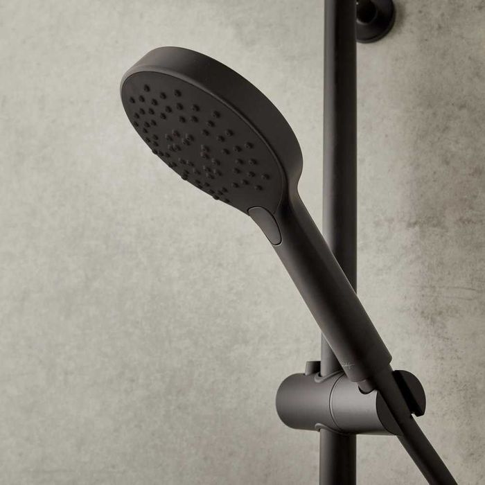 Душ колона с термостат и пита 30 черен мат с рафт Jacob Delafon Metro