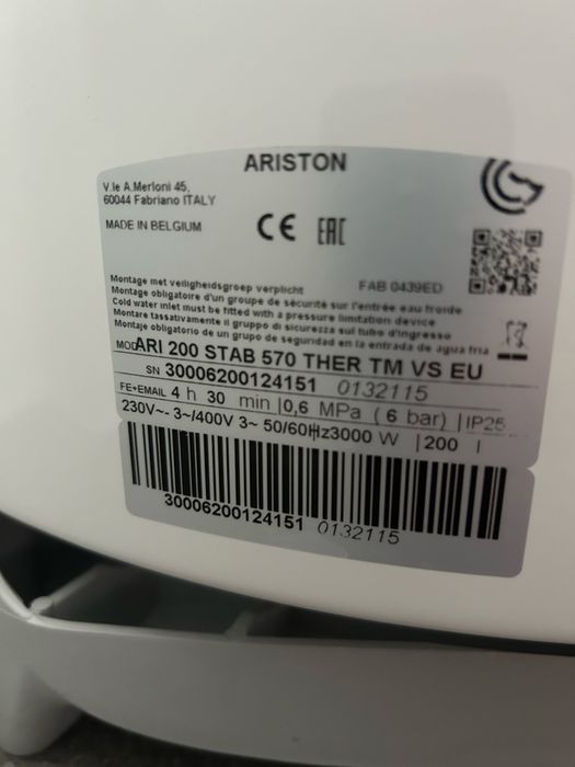 Boiler Ariston 200 litri