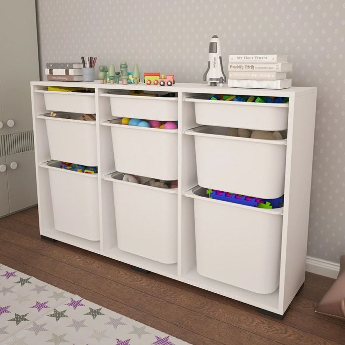Шкаф за съхранение, Етажерка за играчки с 9 кошници Промо!
