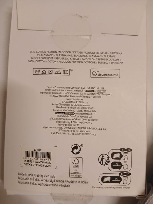 Două seturi chilot bumbac,clasic și tanga Tex