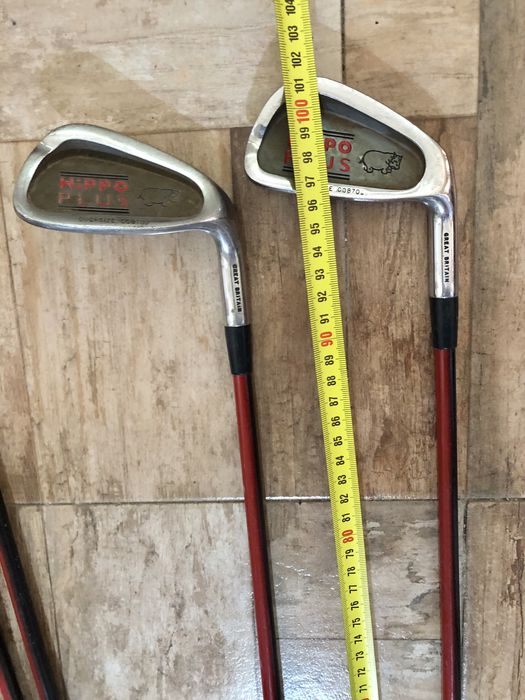 Английски Комплект голф стикове в калфа за голф и сгъваема количка