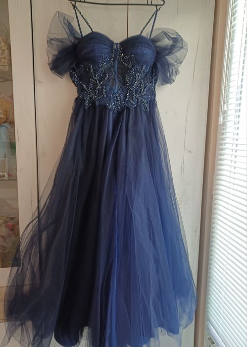 Абитуриентска  рокля тъмносиня