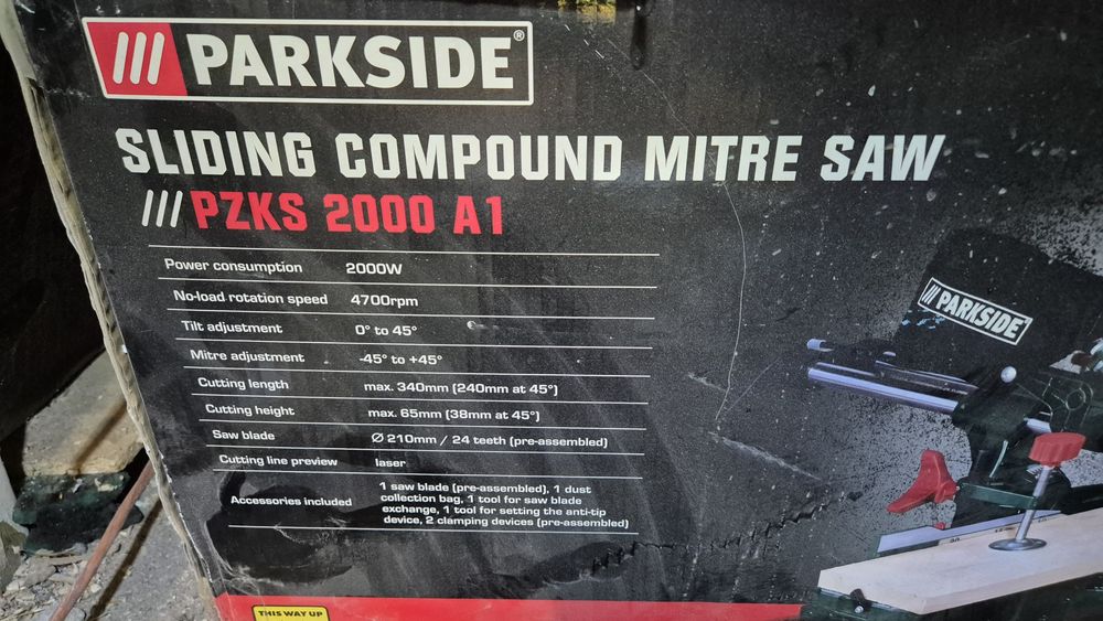 Fierăstrău circular culisant Parkside PZKS 2000 A1