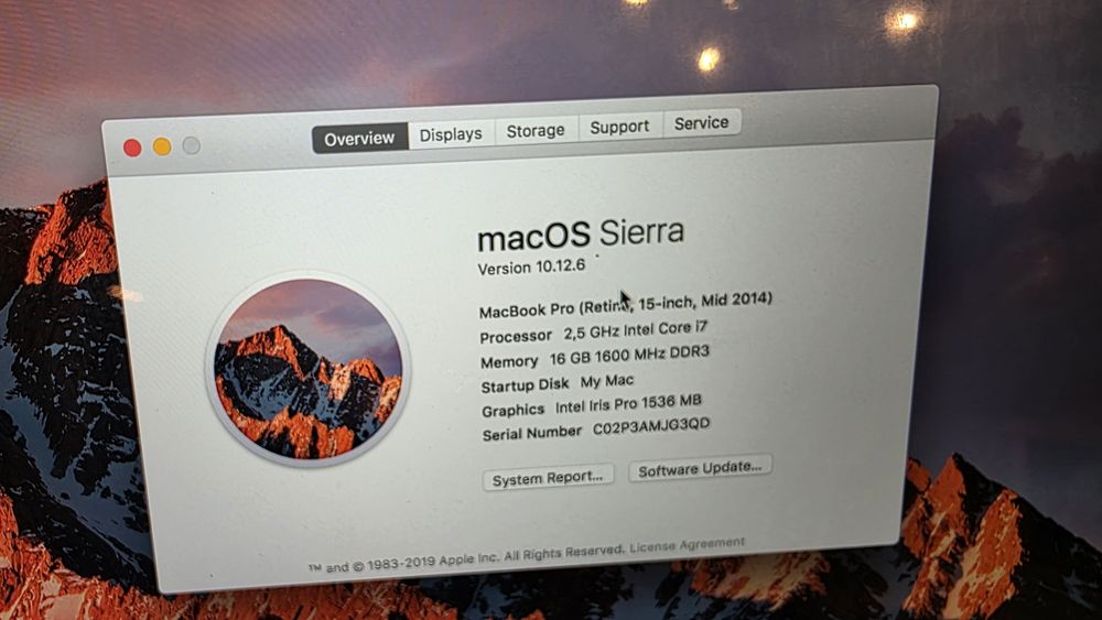MacBook Pro 15” MID 2014– i7 Quad-Core, 2,5Ghz, 16GB RAM, 500GB SSD