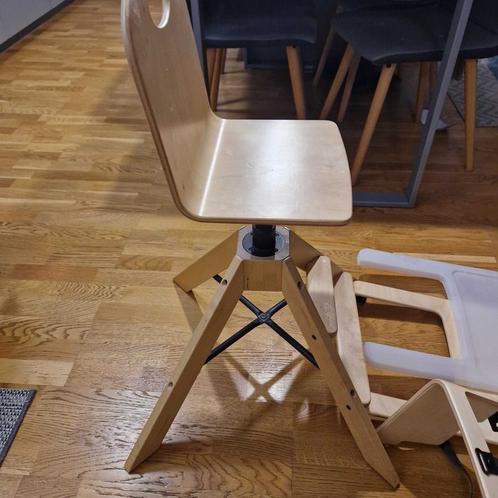 Scaun inalt copii Graval Ikea din lemn