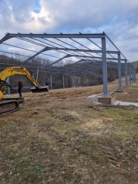 Hala structura metalica 35€mp Confecționată si montata  din ipe 180