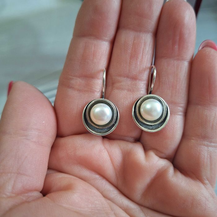 Сребърен комплект с перла