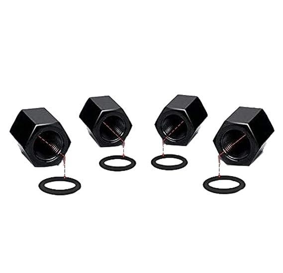 Капачки за вентили на гуми 4бр. с Ключодържател Ключ за стягане Металн