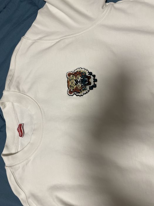 Нова,бяла,памучна блуза Кензо с тигрова глава