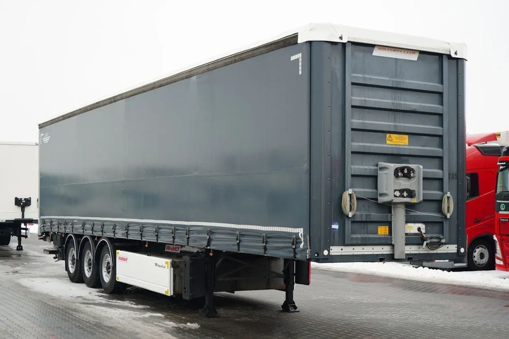 Fruehauf CORTINĂ / STANDARD / LIFT 2.000 kg / PODEA PUTERNICĂ ȘI ȘIMPĂRȚI LATERALE / CONTENIER PENTRU PALEȚI