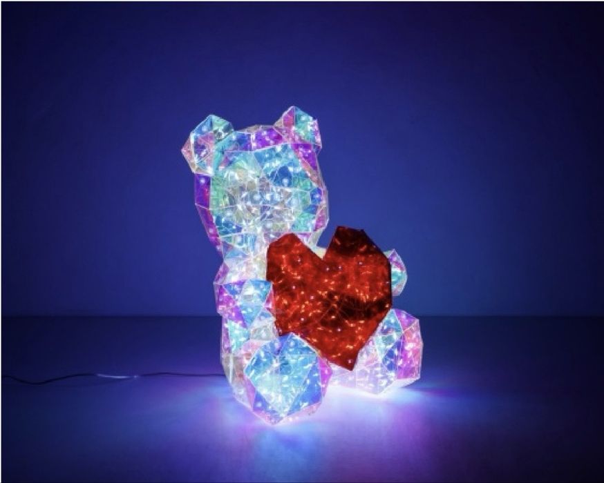 Ursulet led cu inimioara 3 D