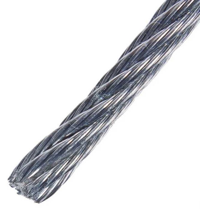 Канат DIN 3060 для растяжек, подвесок оцинкованный, D=5 мм