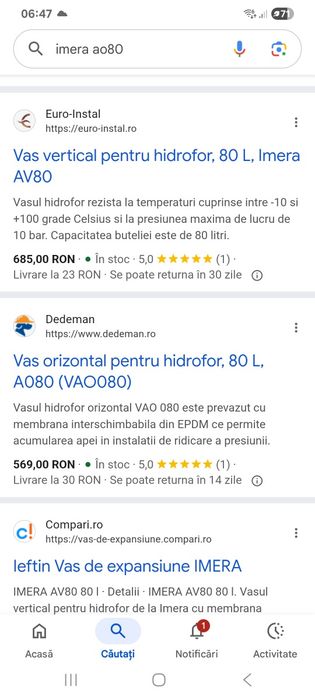 Vas expansiune Imera 80 litri