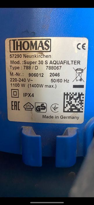 Пылесос Thomas super 30 S aquafilter, б/у