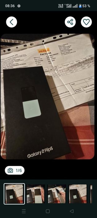 Samsung zflip 5 că nou acte achiziție.