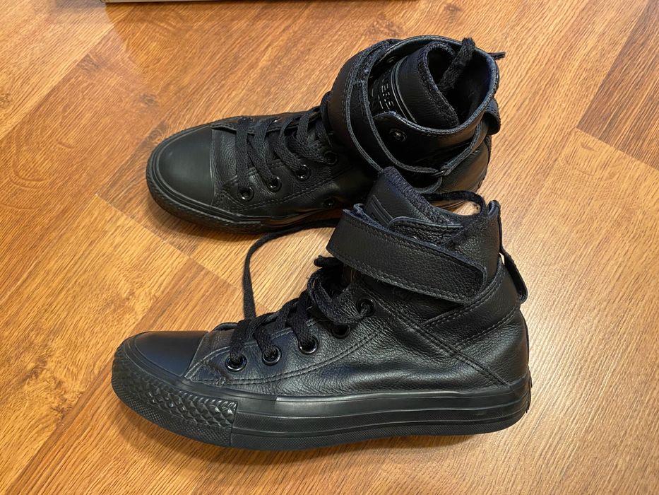 Tenesi Converse dama negri din piele naturala