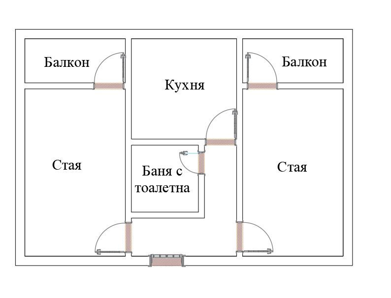2-стаен в София-Борово площ 61