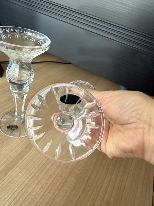 2 buc Suporti lumanari cristal