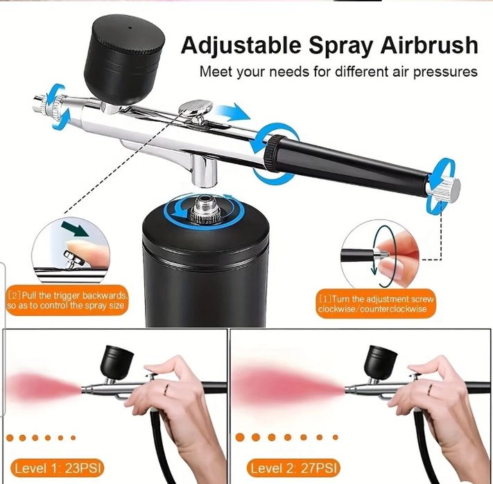 Аэрозолный писталет с компрессором