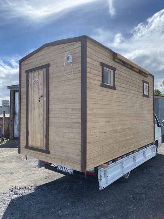 Мобильная баня с установкой