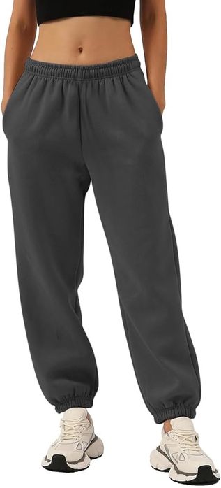 Pantaloni sport largi gri damă NOI gri
