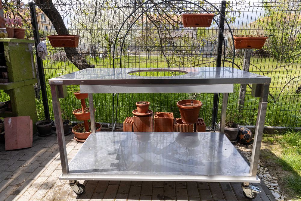 Количка и машина за захарен памук комплект