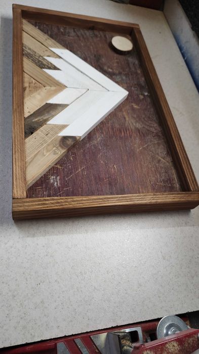 Ръчно изработен дървен висящ рафт за тоалетна / баня/кухня/градина