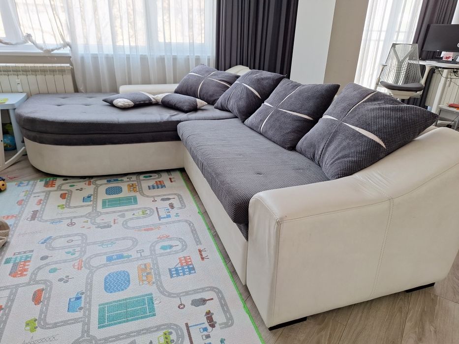 Диван/спа гарнитура с десен подлакътник с ф-я за сън и ракла