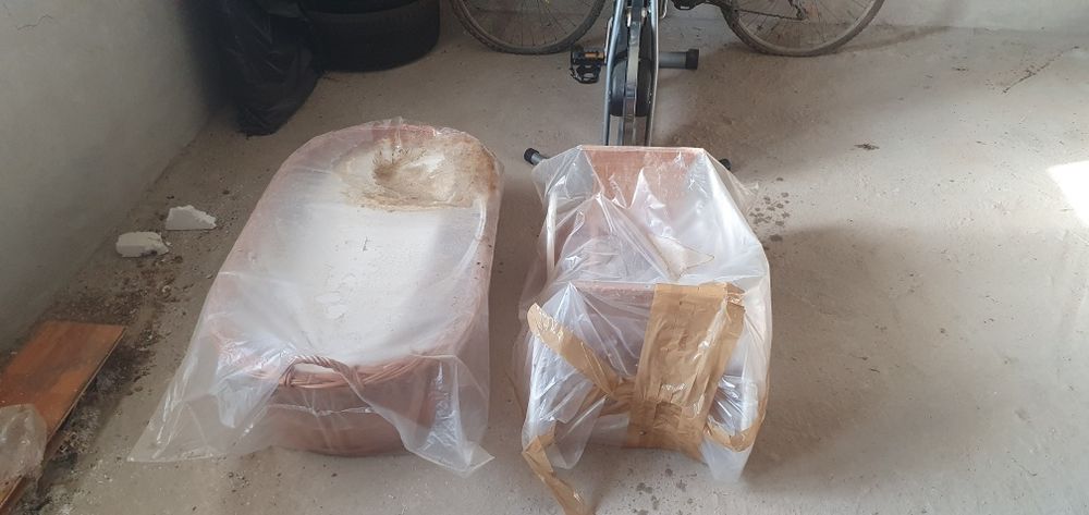 Pătuț împletit cu roti.