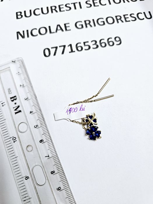 Vand cercei din aur 14 k 2.12 g cod 949