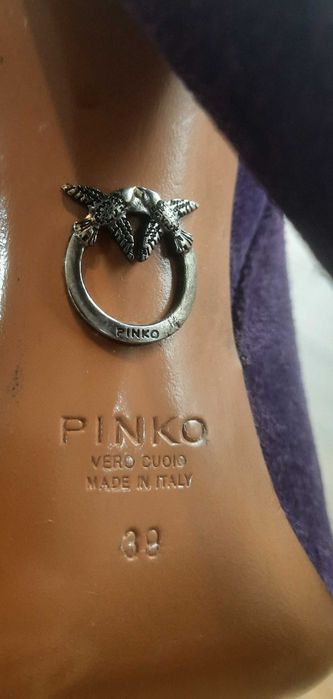 Superbe cizme mov din piele intoarsa PINKO originale noi divine marime 39