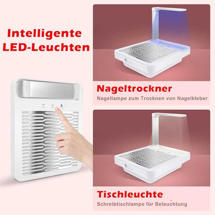 Нов 3 в 1 уред за маникюр NDC6 с LED, прахоуловител и лампа за печене