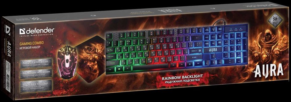 продам новый игровой набор Defender MKP-117. Мышь, клавиатура и коврик