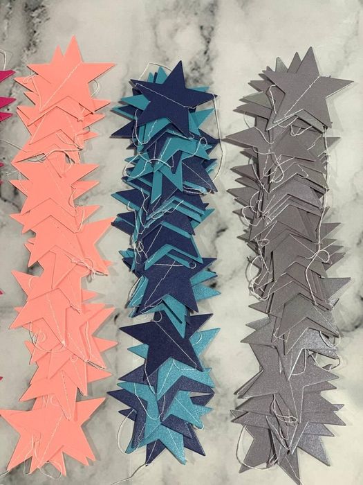 Гирлянды  бумажные звёзды