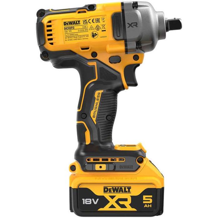 Акумулаторен ударен гайковерт DeWALT DCF892P2T, 18V, 1084Nm, 1/2″
