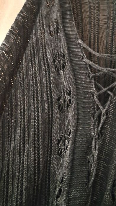 Vand poncho boho chic gri– mărime unică – 130 RON!!
