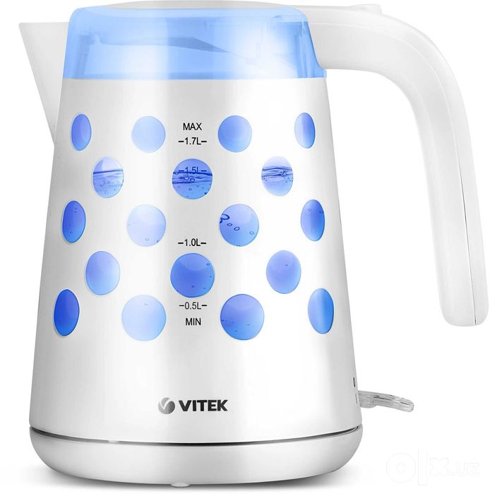 VITEK VT-7048 — электрочайник 1,7 л, elektr choynak, tefal