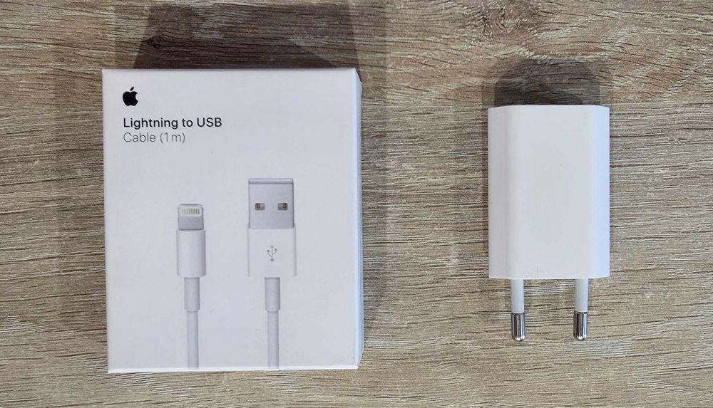 Cablu date/incarcare Apple USB-Lightning cable sigilat + Incarcator priza-USB