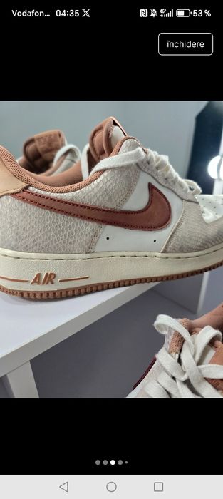 Nike Air Force 1 '07 LV8 in Summit White/Canyon Rust-Sail.