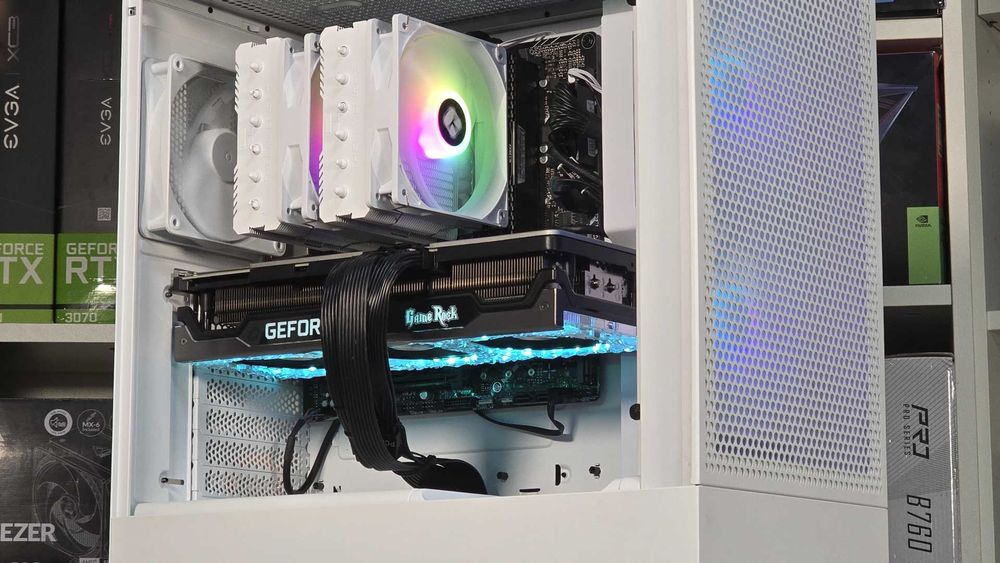 PC i5-14600KF + RTX 3080 GameRock 10GB / 32GB DDR4 / SSD NVMe Samsung AI Workstation / Gaming NZXT H5 Flow RGB B760M-A WIFI D4 1440p High / Ultra