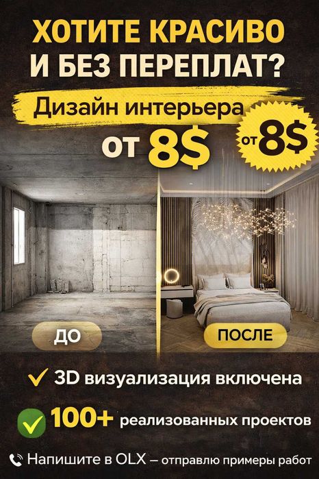 Дизайн интерьера под ключ — квартира или коммерческое помещение