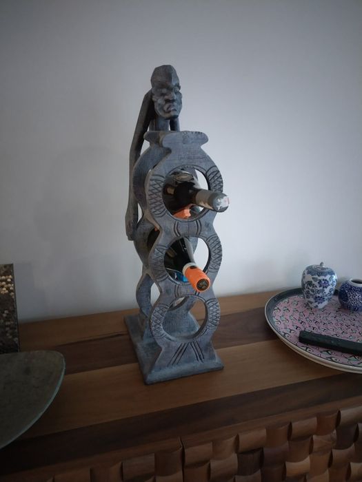 Дървена поставка за вино от Индонезия