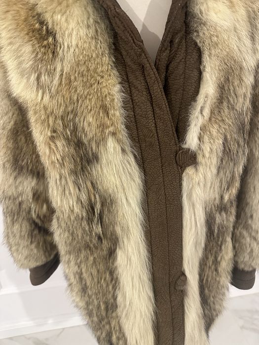 Haina din blana naturala de vulpe