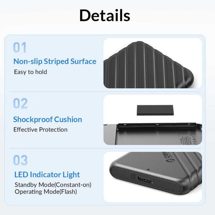 Новые Боксы USB 3.0 (3.1 -typeC) для HDD (SSD)- брендовые- гарантия