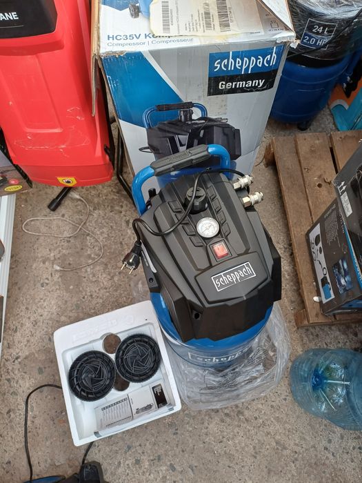 Вертикален безмаслен компресор 30 литра Scheppach HC35V 1.5 kW, 10 bar