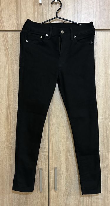 Blugi negri bărbați H&M &Denim, mărimea 28 (XS/S), croi Skinny